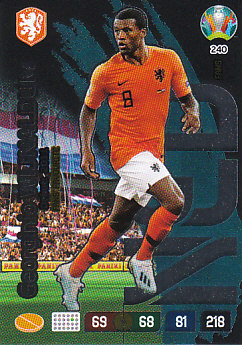 Georginio Wijnaldum Netherlands Panini UEFA EURO 2020 FANS - Fans' Favourite #240